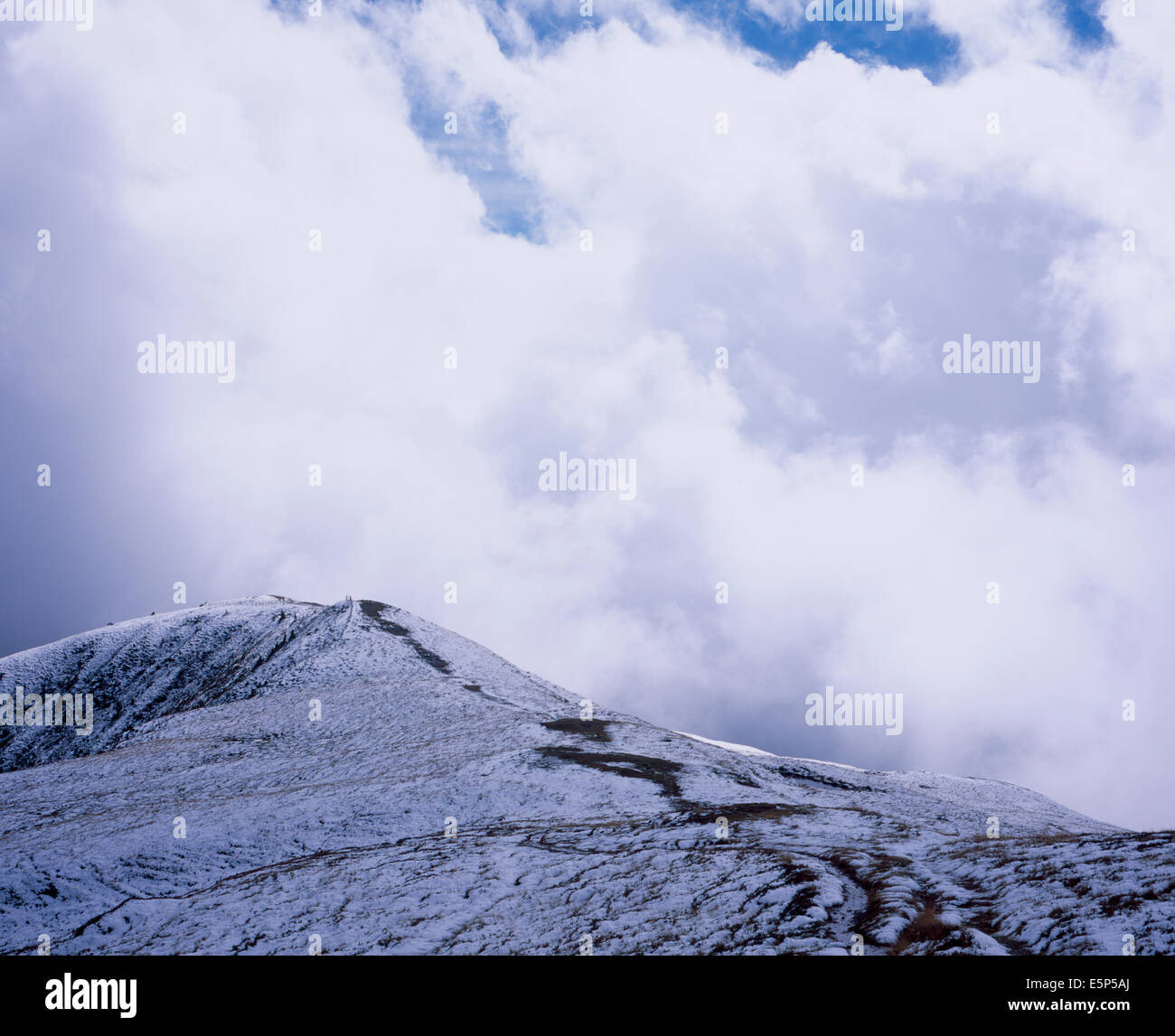 Cloud and snow The Maurerkogel from The Schmittenhohe above Zell am See Pinzgau Salzbergerland Austria Stock Photo