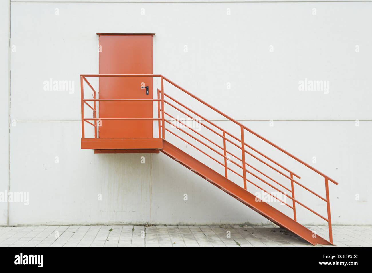 Red door access industrial production, construction Stock Photo