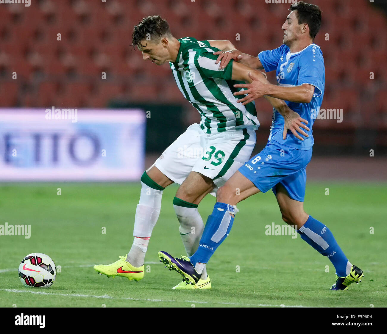 Ferencvarosi TC vs. HNK Rijeka UEFA Europa League football match Stock  Photo - Alamy