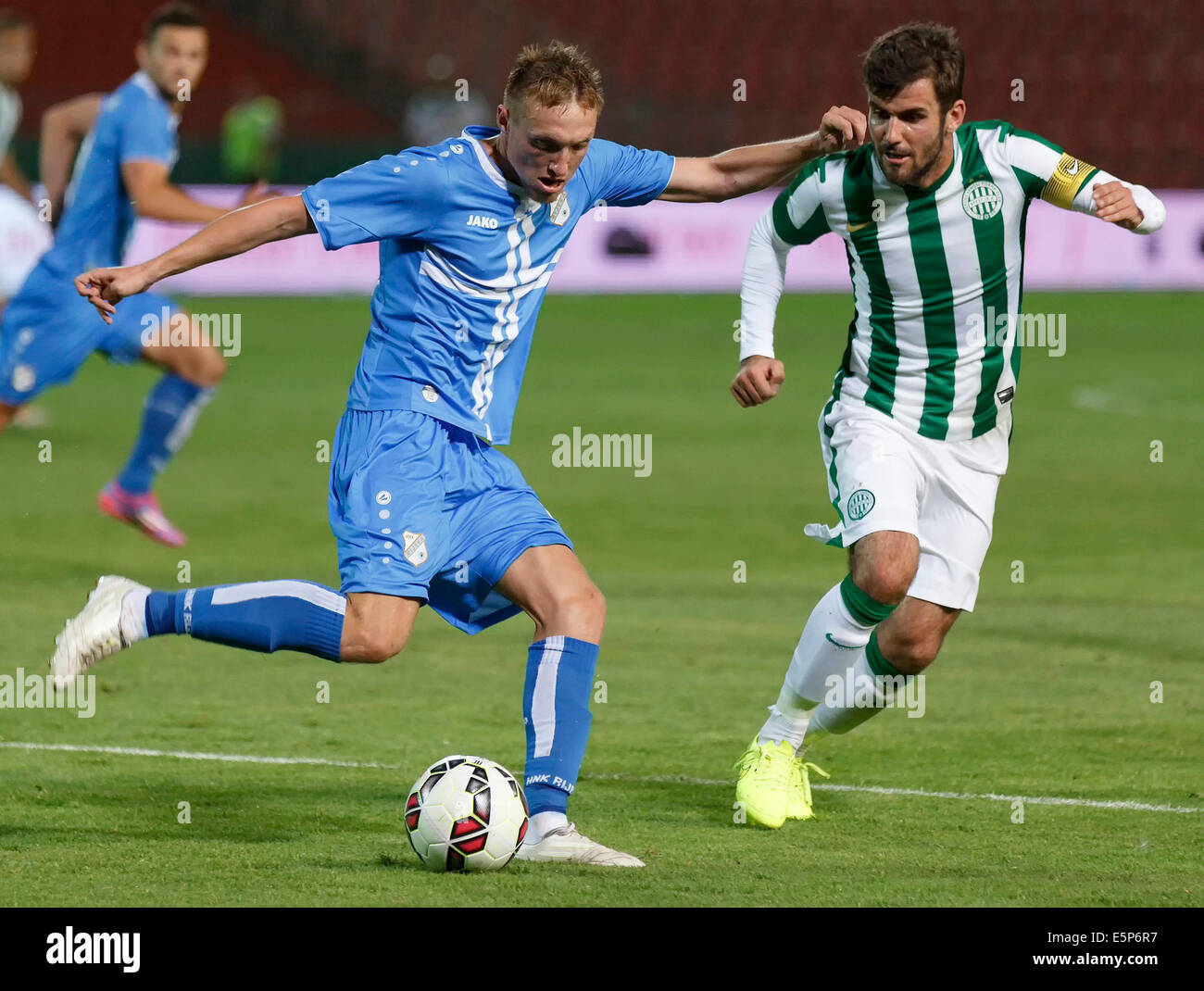 Ferencvarosi TC vs. HNK Rijeka UEFA Europa League football match Stock  Photo - Alamy