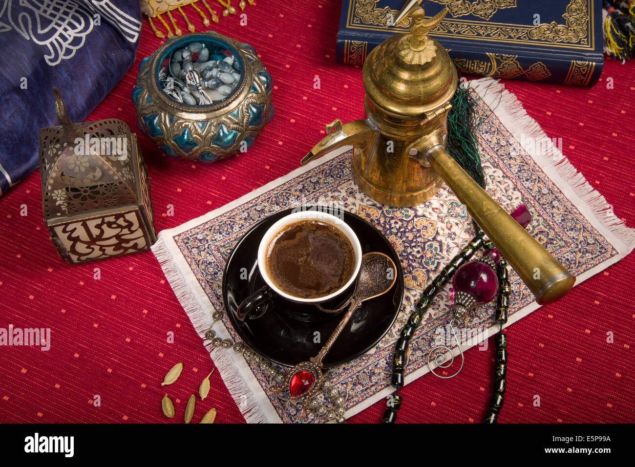Traditional Arabic coffee served with cardamom seeds Stock Photo Alamy