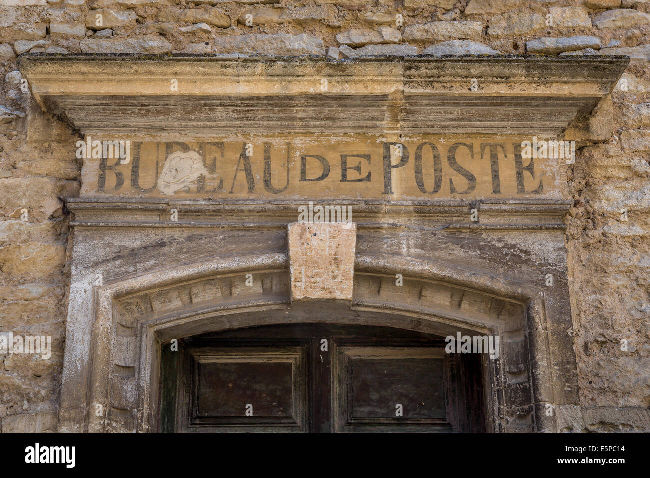 Close-up of the historic Post Office in Goult, Provence, France Stock Photo