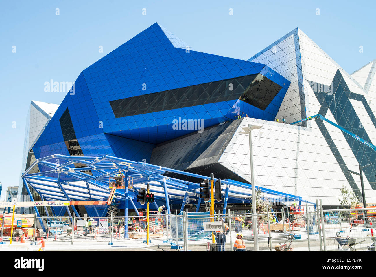 Perth Arena entertainment venue under construction 2012 Stock Photo