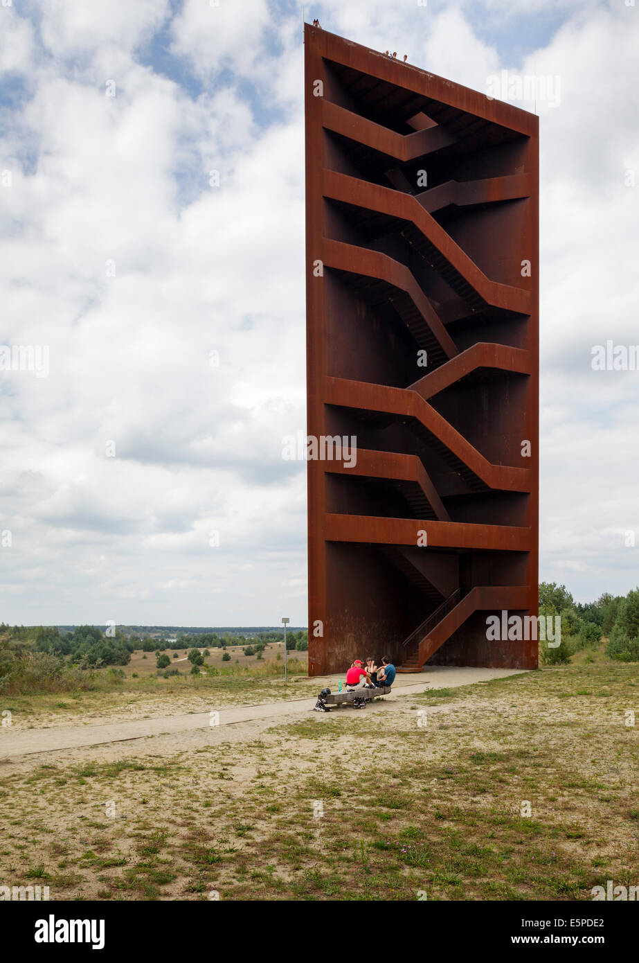 Landmark tower – Rusty Nail, Senftenberg, Lausitz, Brandenburg, Germany Stock Photo