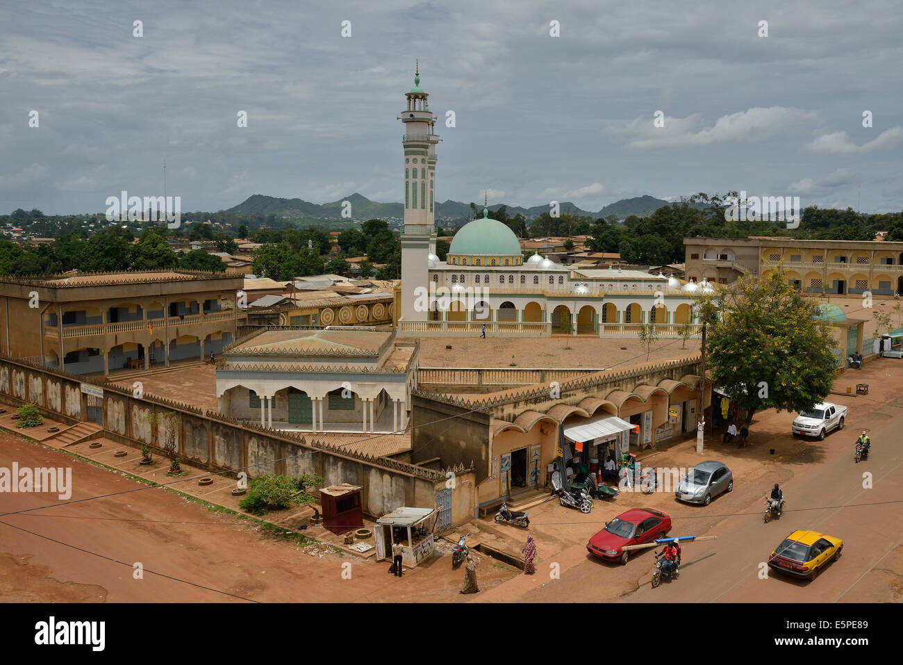 Mosque on the premises of the Franco-Arab, Islamic School, Ngaoundéré, Adamawa Region, Cameroon Stock Photo