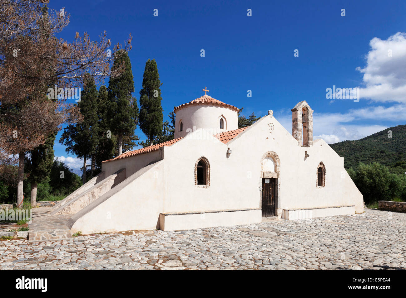 The Greek Orthodox Panagia Kerá Church near Kritsa, Lasithi Region, Crete, Greece Stock Photo