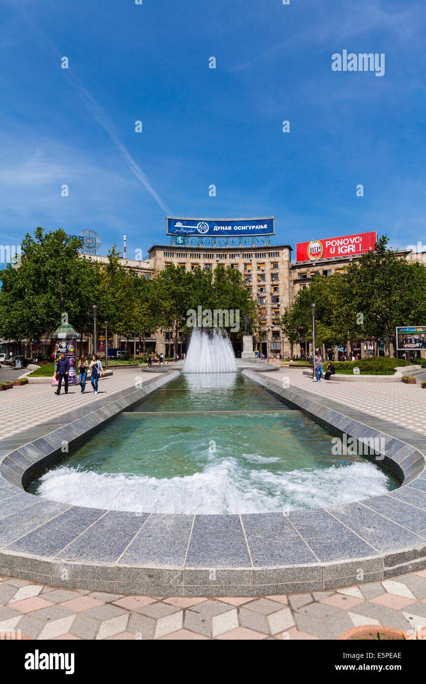 Nikola Pasic Square, Savski Venac, New Belgrade, Belgrade, Serbia Stock Photo