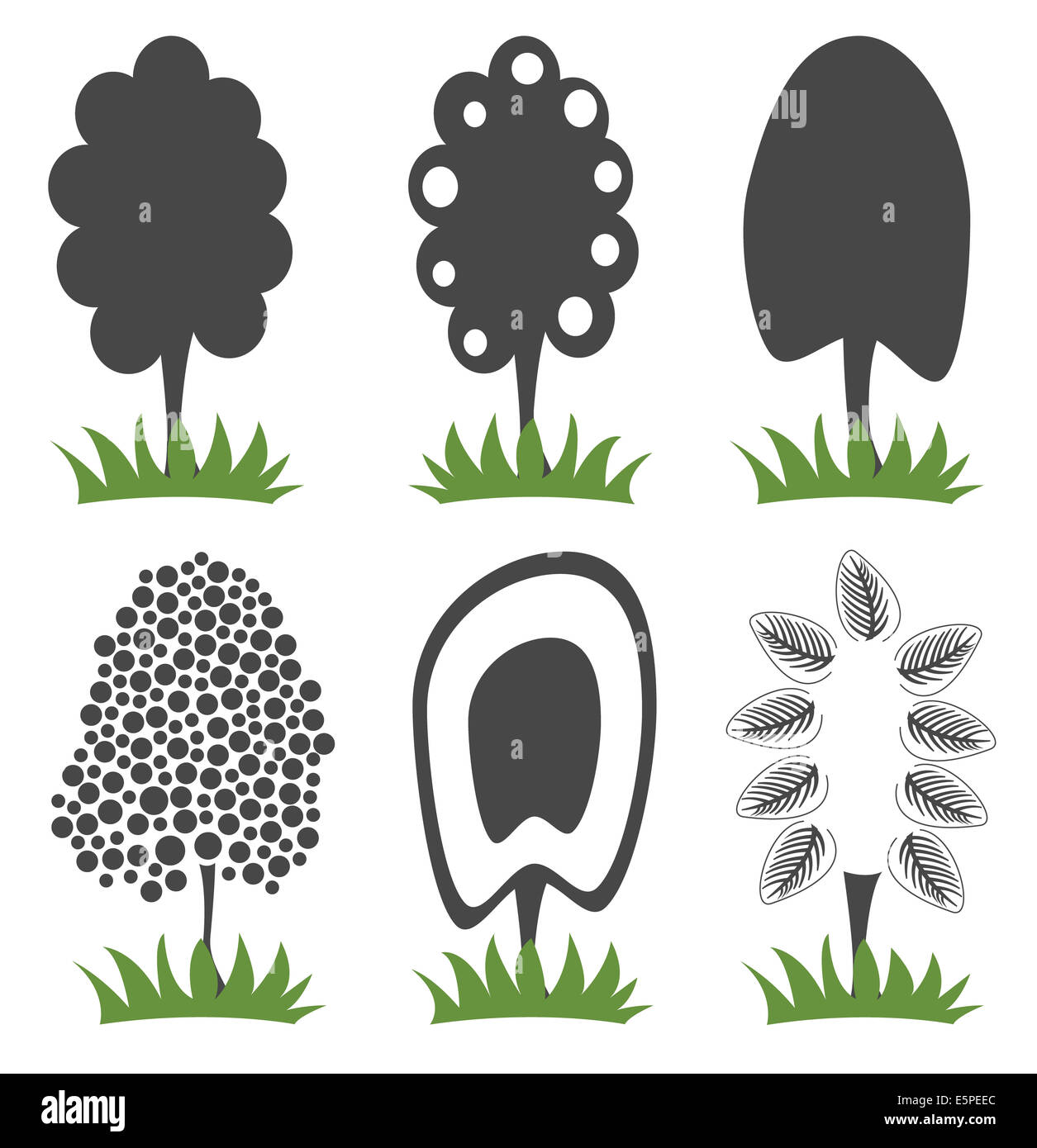 Set of tree icons Stock Photo - Alamy