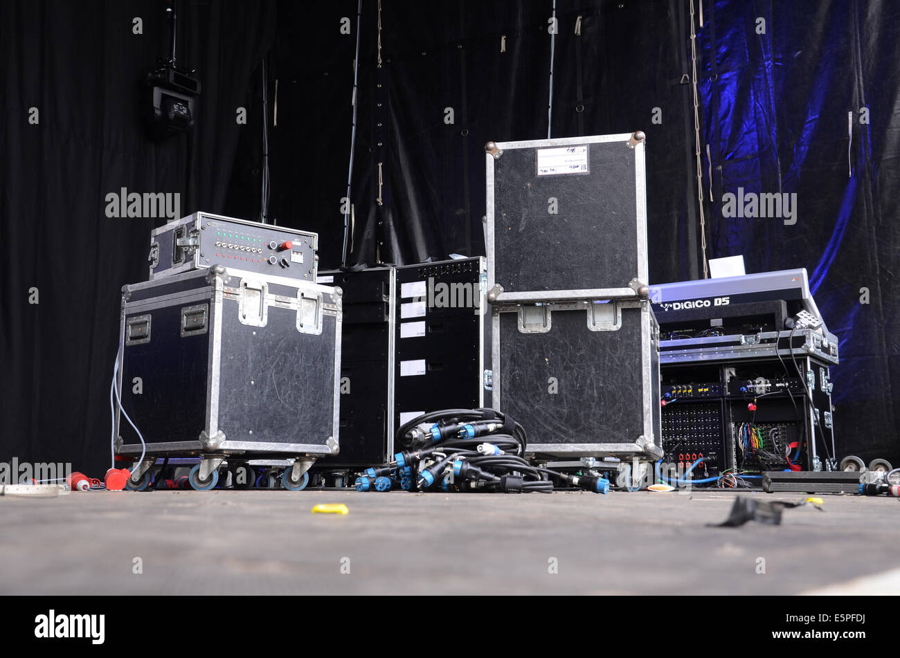 stage equipment at concert Stock Photo