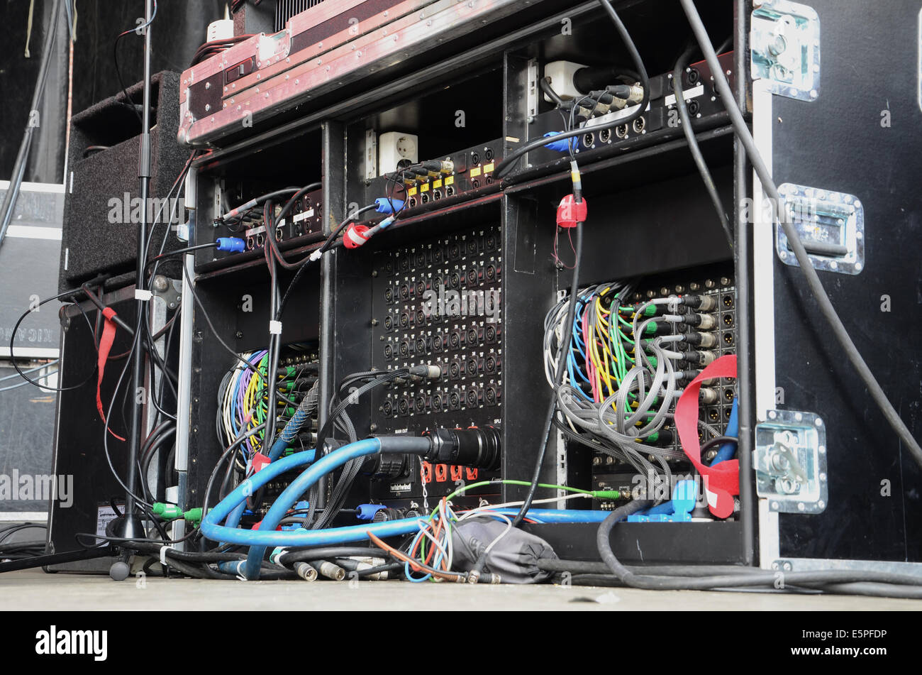 stage equipment at concert Stock Photo