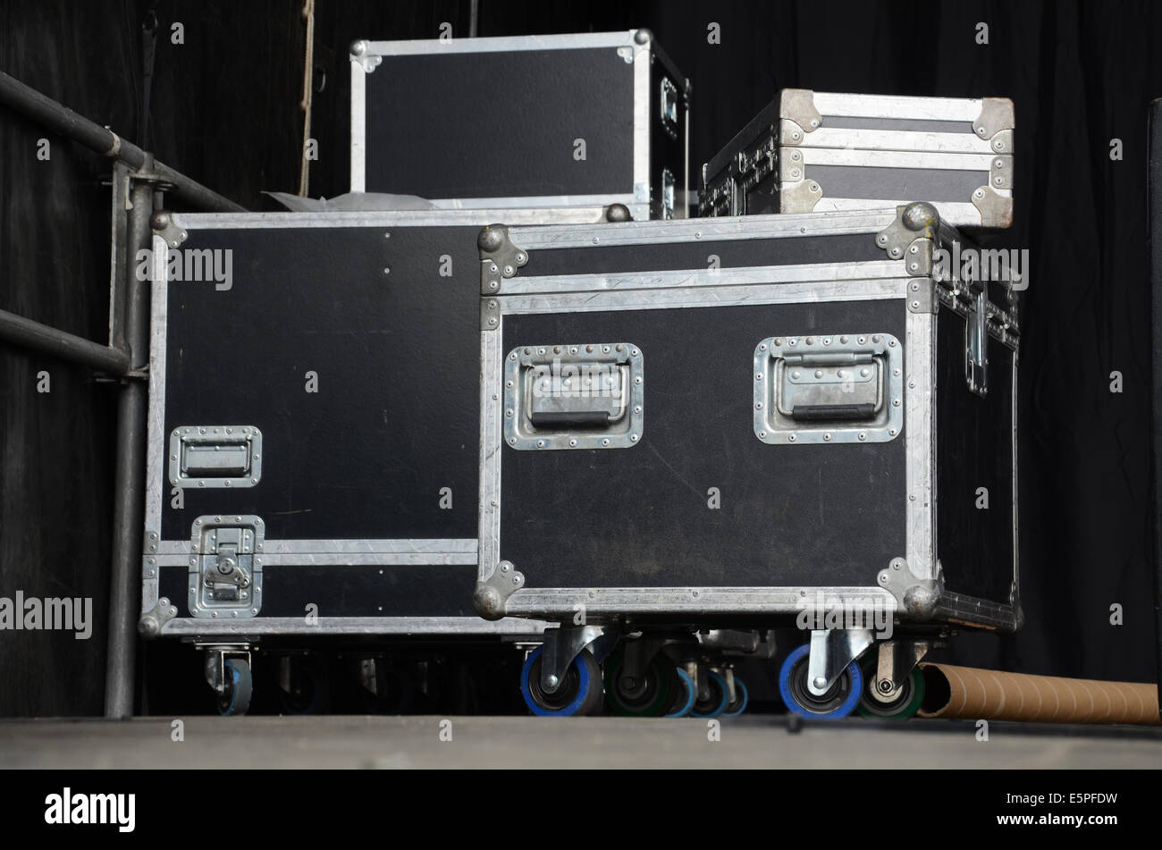 stage equipment at concert Stock Photo