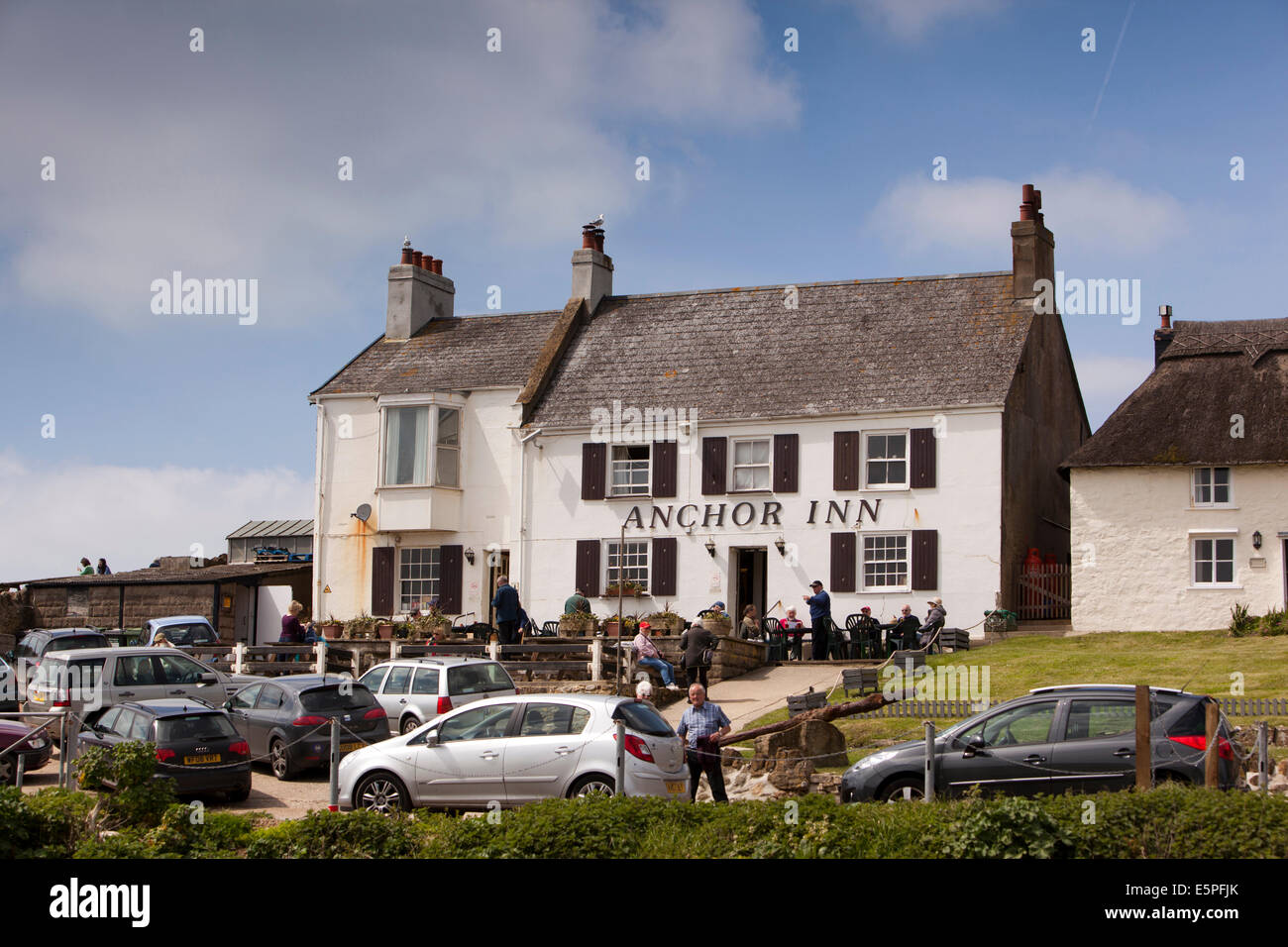 UK England, Dorset, Seatown, Anchor Inn, seafront public house Stock ...