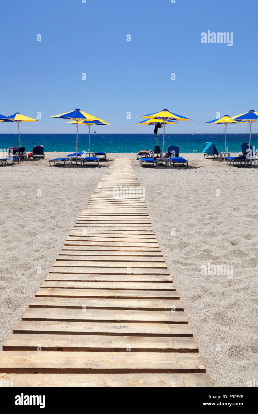 Damnoni Beach, near Plakias, South Crete, Crete, Greek Islands, Greece, Europe Stock Photo