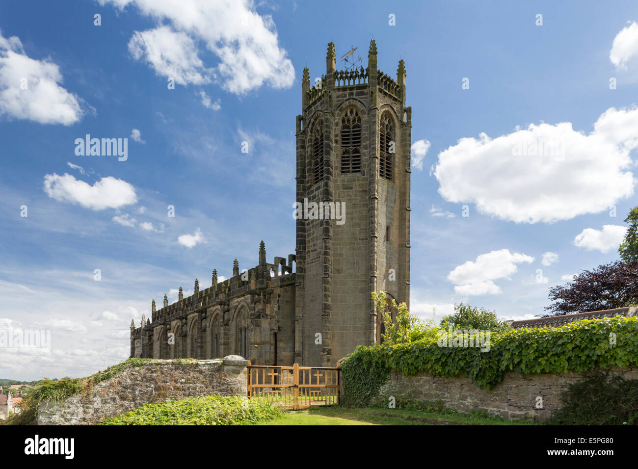 St Michael's Church, Coxwold village in North Yorkshire. Stock Photo