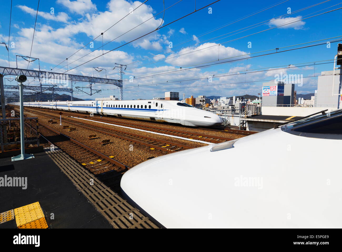 Shinkansen bullet train, Honshu, Japan, Asia Stock Photo