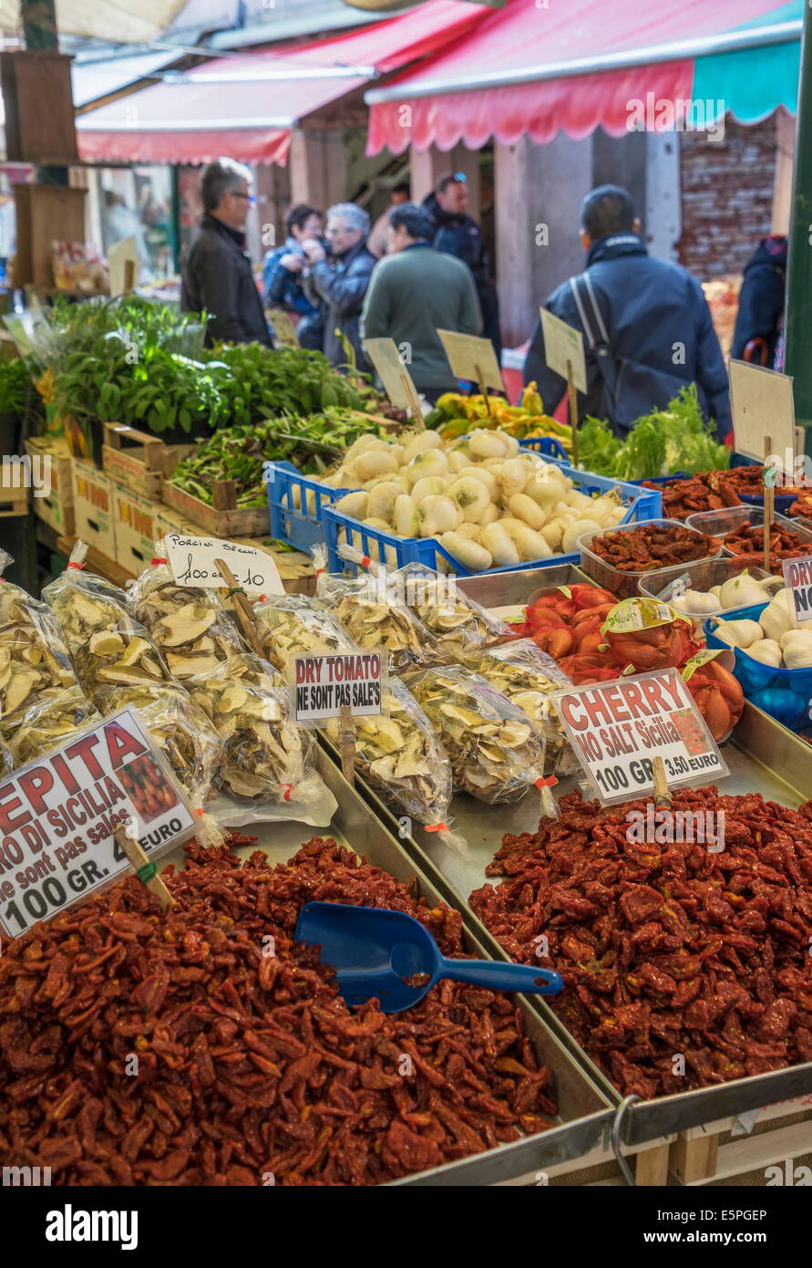 Market stall, Venice, Veneto, Italy, Europe Stock Photo