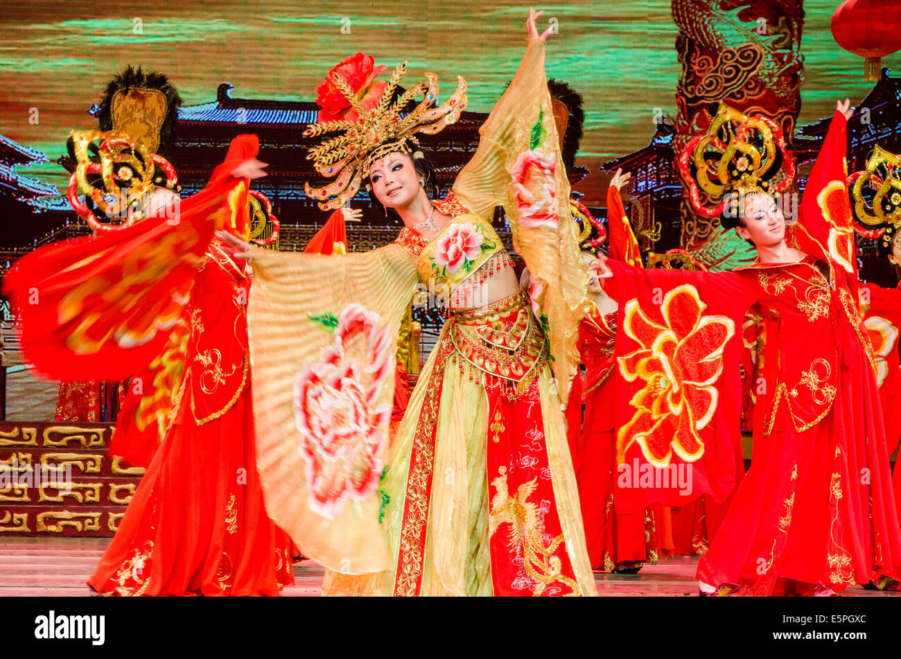 Tang Dynasty Stage Show, XIan, China, Asia Stock Photo