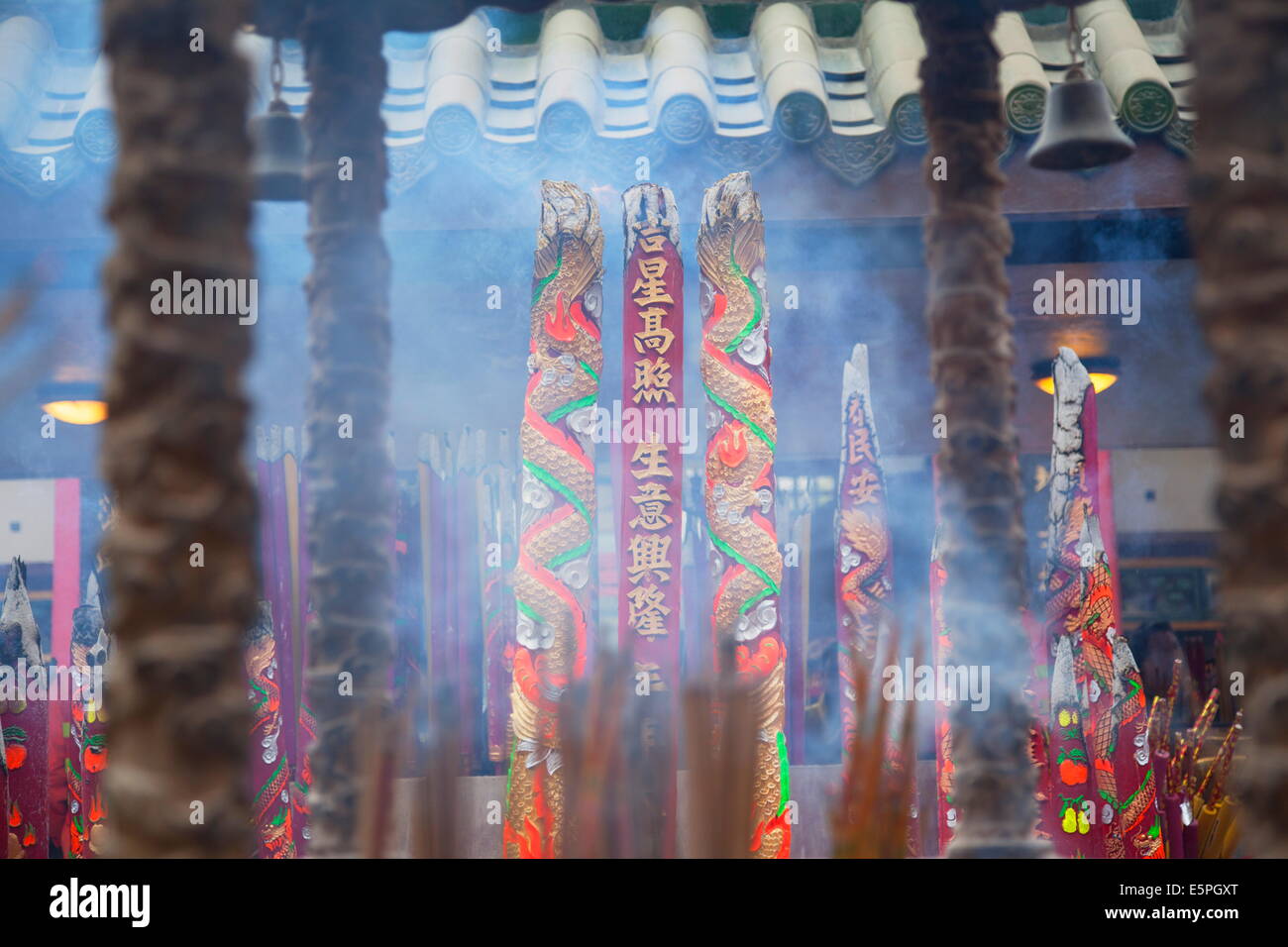 Incense at Che Kung Temple, Shatin, New Territories, Hong Kong, China, Asia Stock Photo