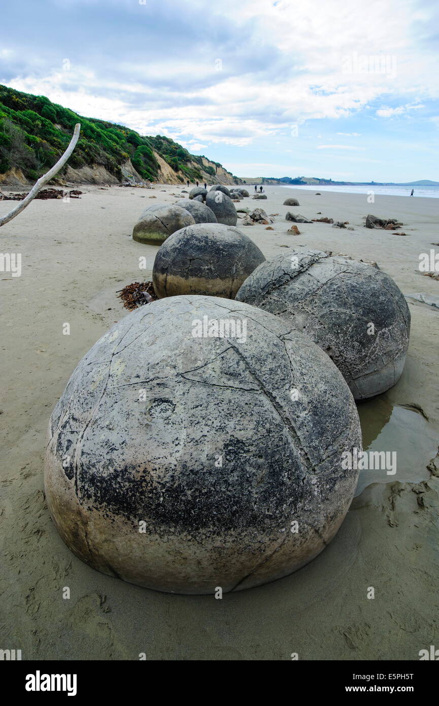 Moeraki Boulders, Koekohe Beach, South Island, New Zealand, Pacific Stock Photo