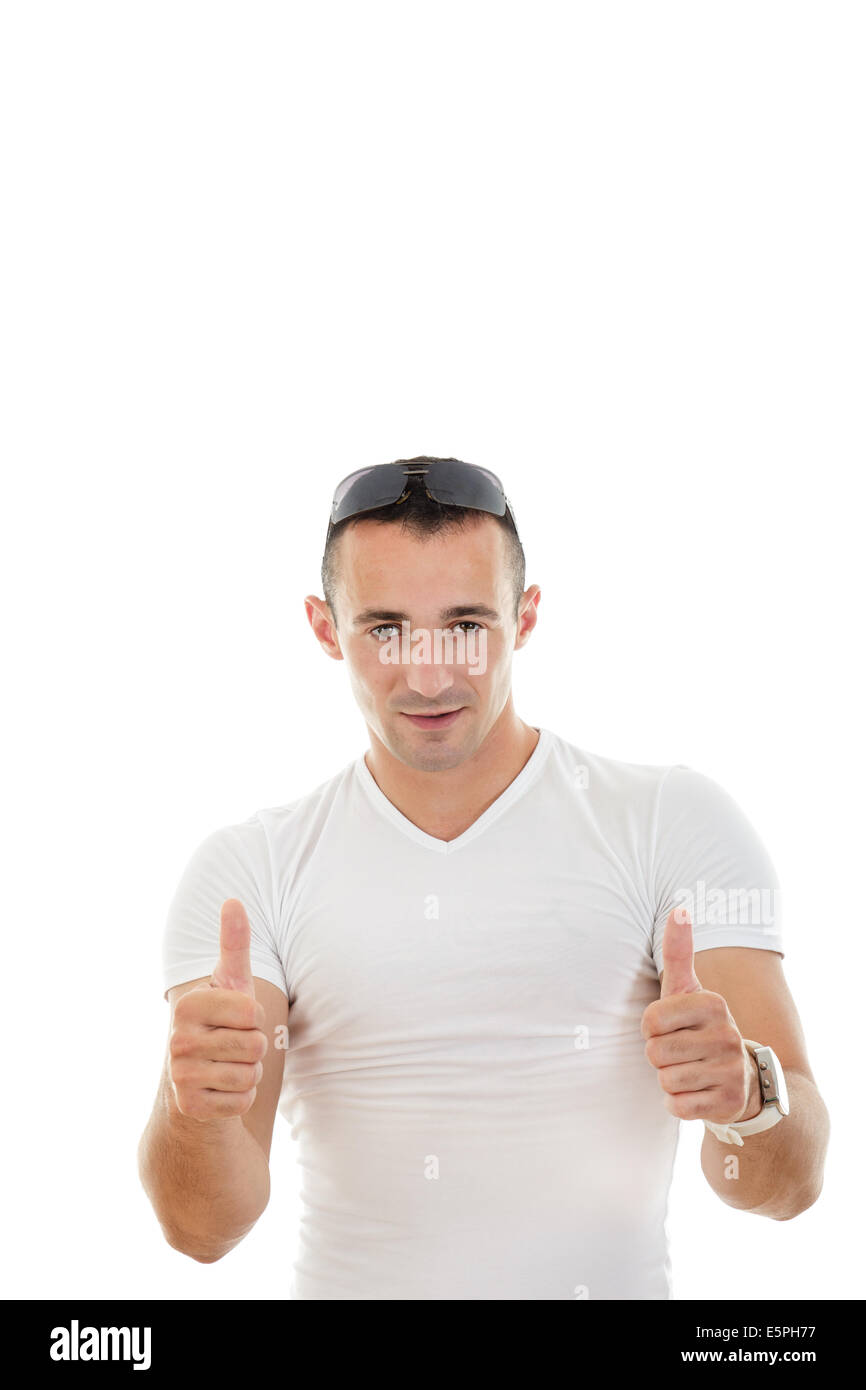 Muscular man hand up showing hi-res stock photography and images - Alamy