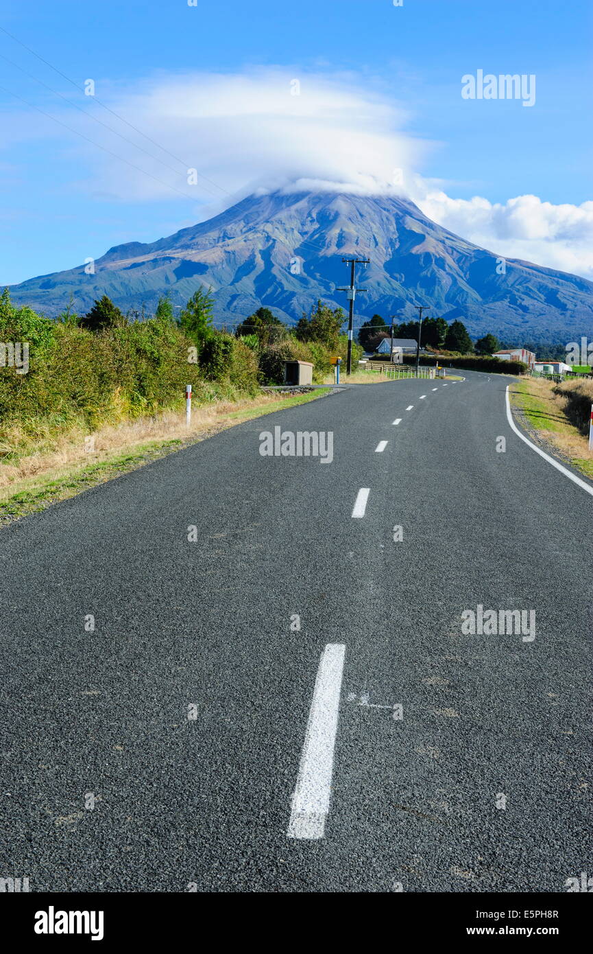 Road leading to Mount Taranaki, North Island, New Zealand, Pacific