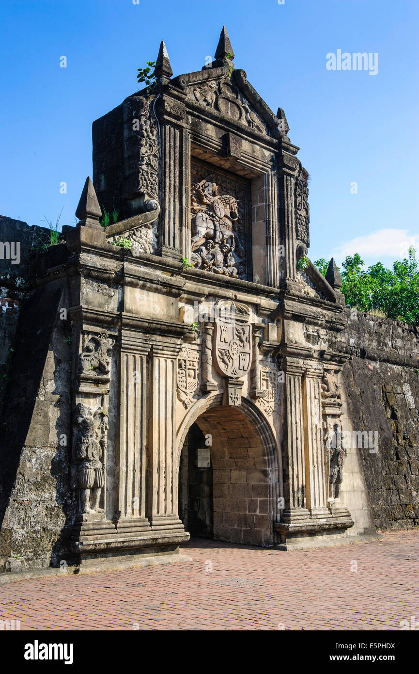 Entrance to the old Fort Santiago, Intramuros, Manila, Luzon, Philippines, Southeast Asia, Asia Stock Photo
