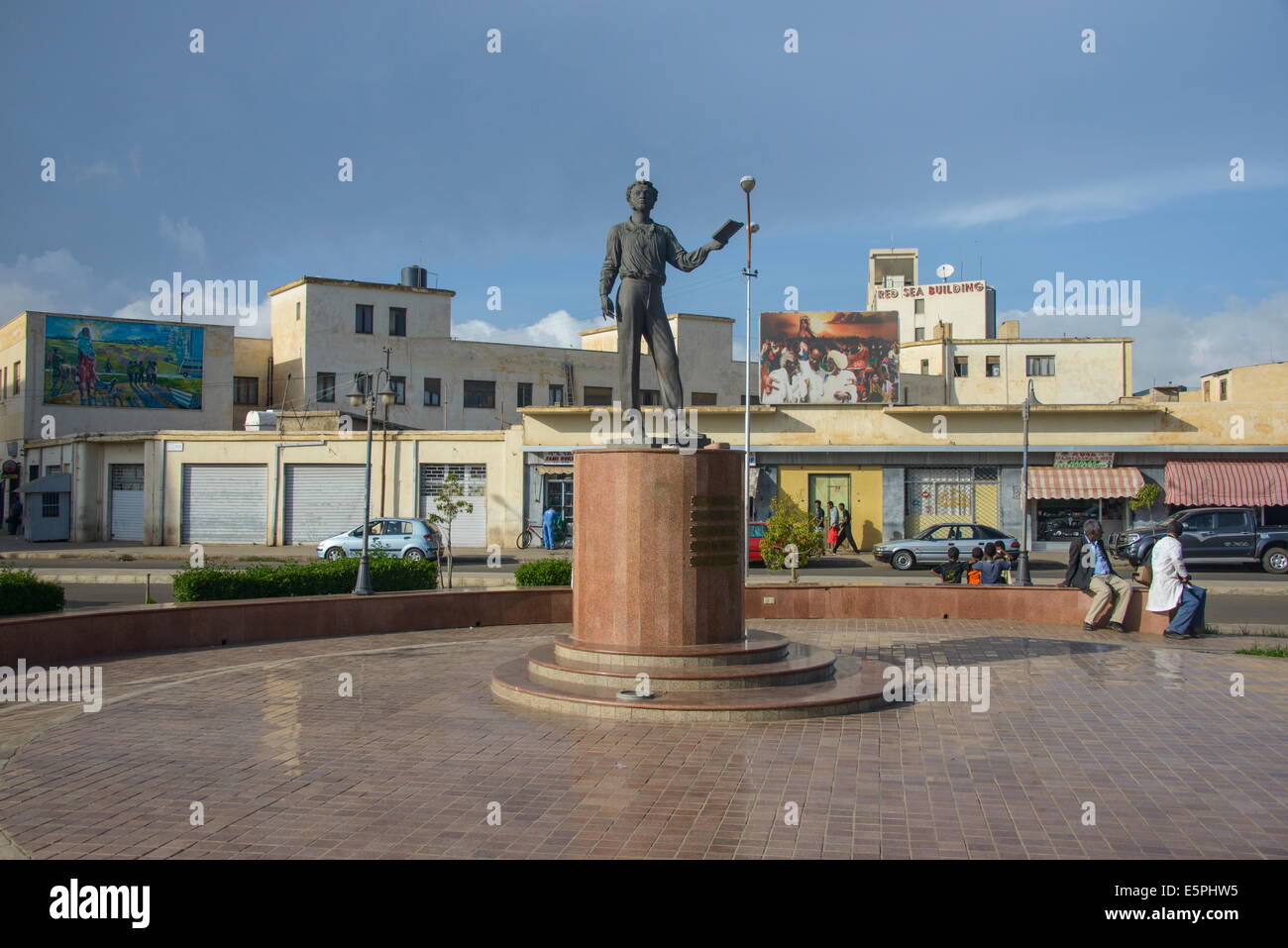 Pushkin statue in Asmara, capital of Eritrea, Africa Stock Photo