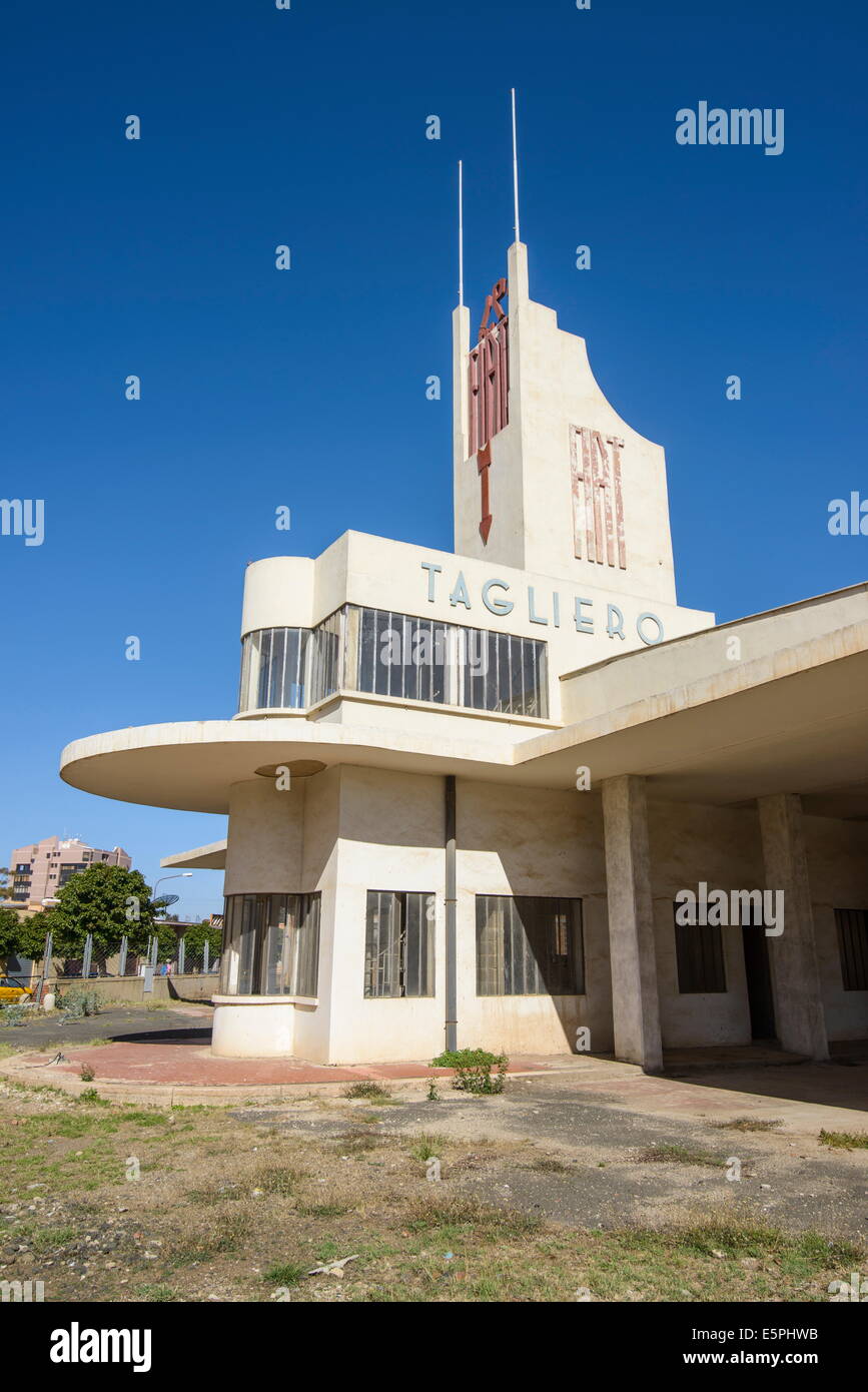 Fiat Tagliero Building, Asmara, capital of Eritrea, Africa Stock Photo