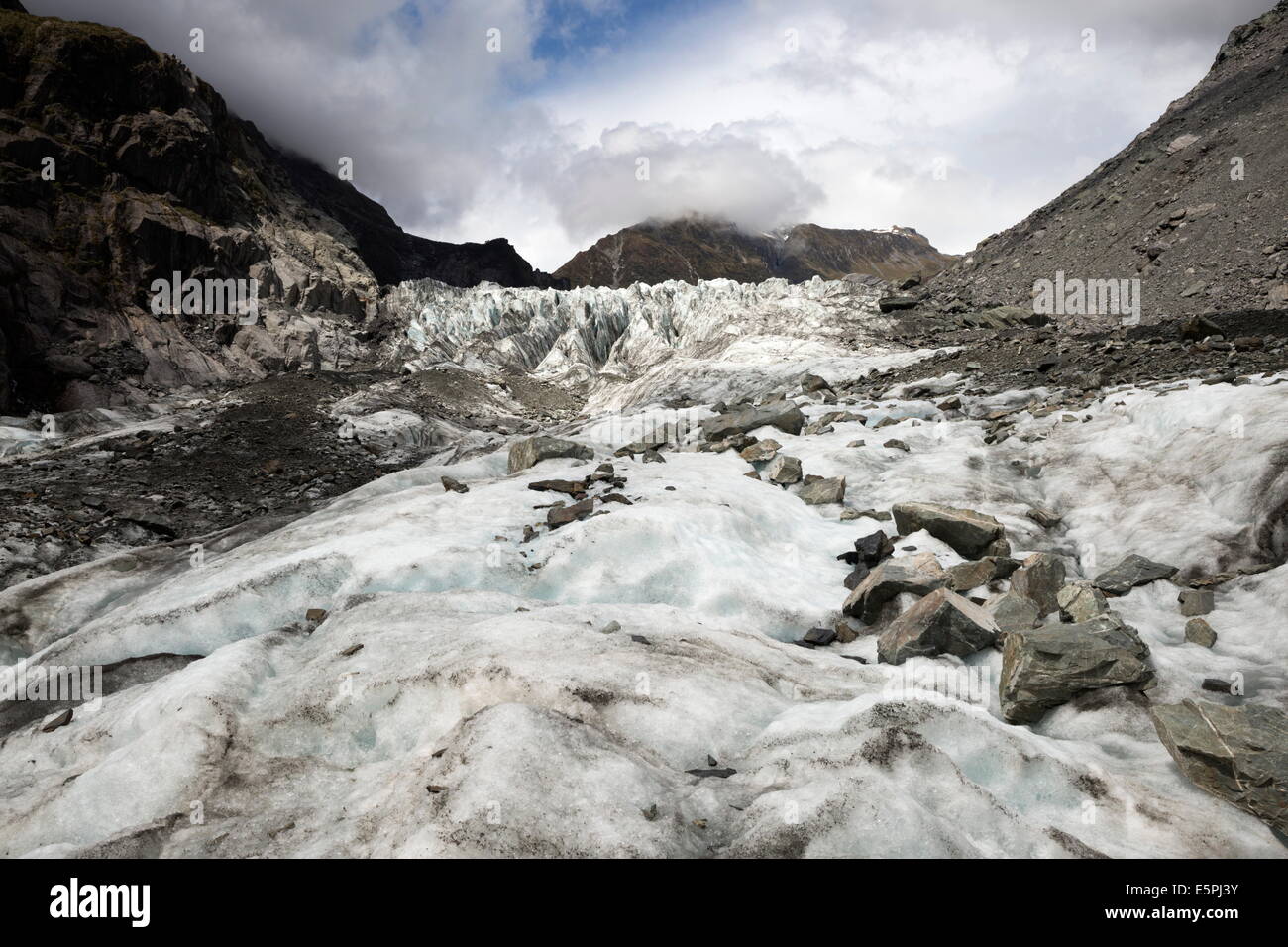 Glacier, Fox Glacier, West Coast, South Island, New Zealand, Pacific Stock Photo