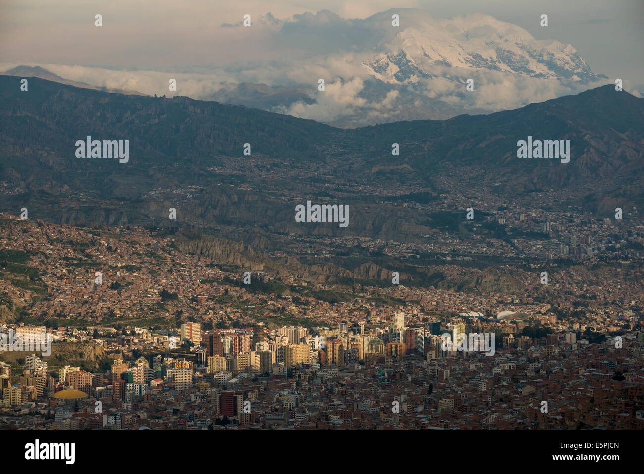 View of La Paz from El Alto, La Paz, Bolivia, South America Stock Photo