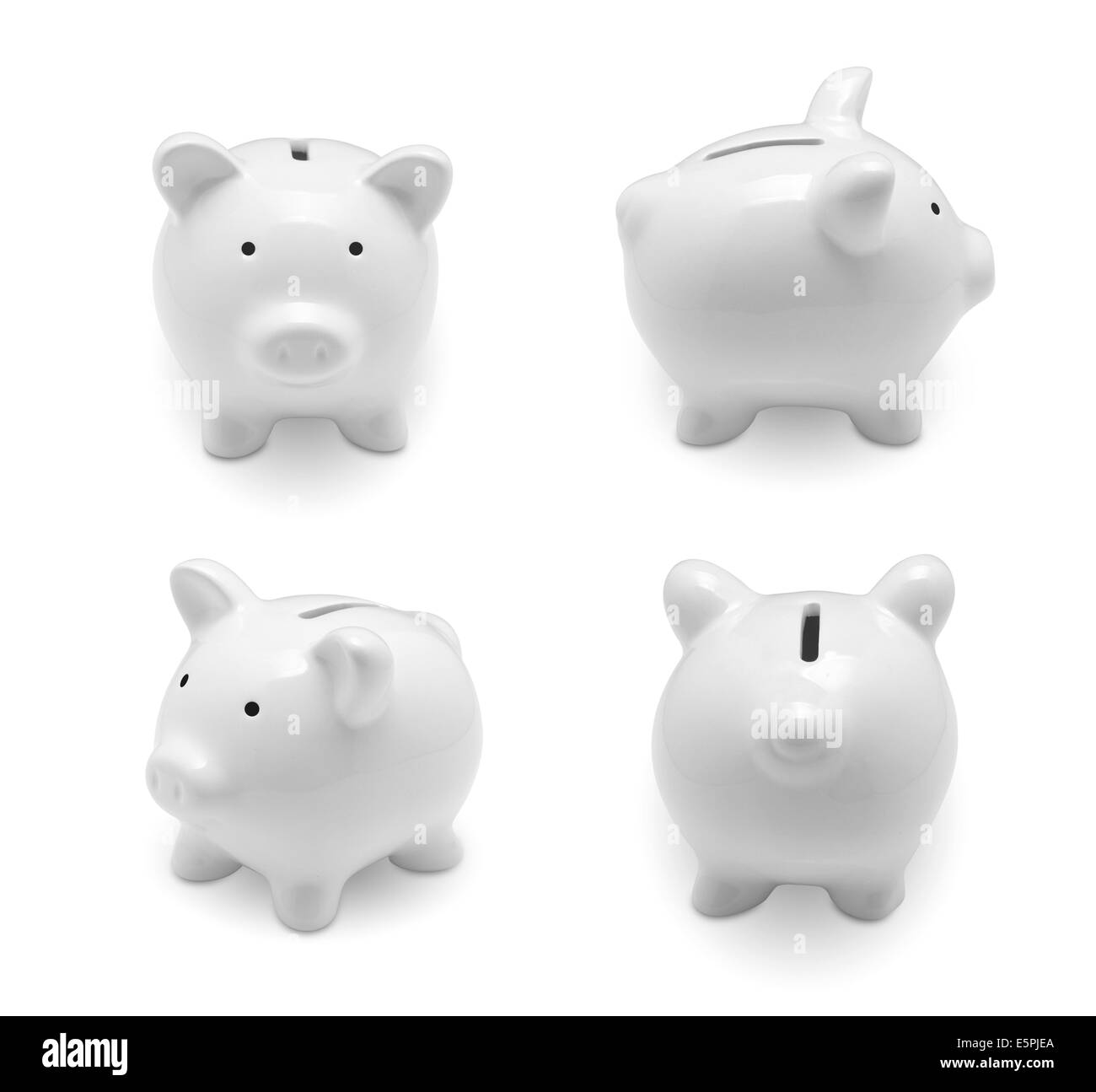Set of piggy bank isolated on white background Stock Photo