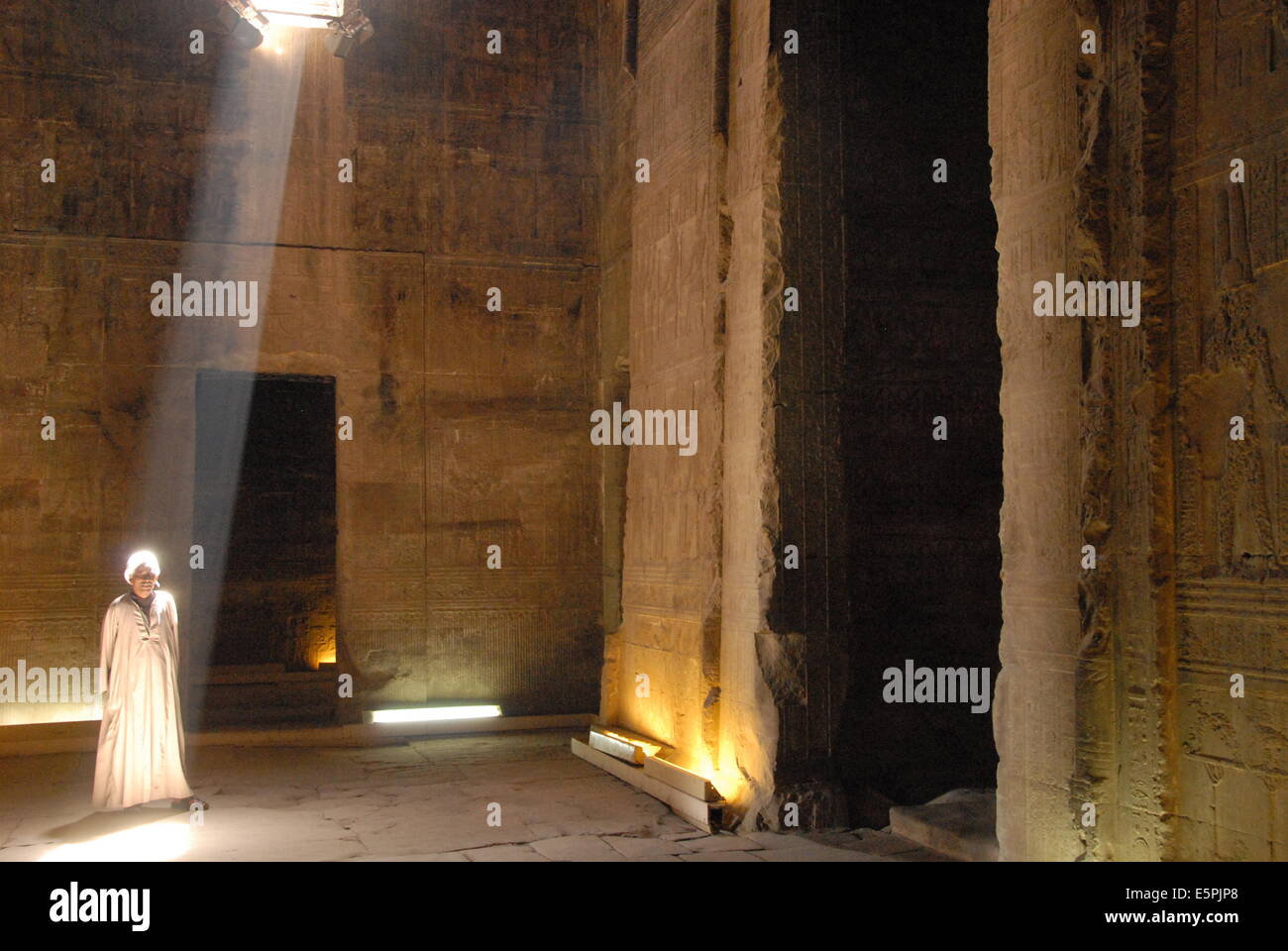 The Outer Hypostyle Hall in the Temple of Hathor, Dendera necropolis, Qena, Nile Valley, Egypt, North Africa, Africa Stock Photo