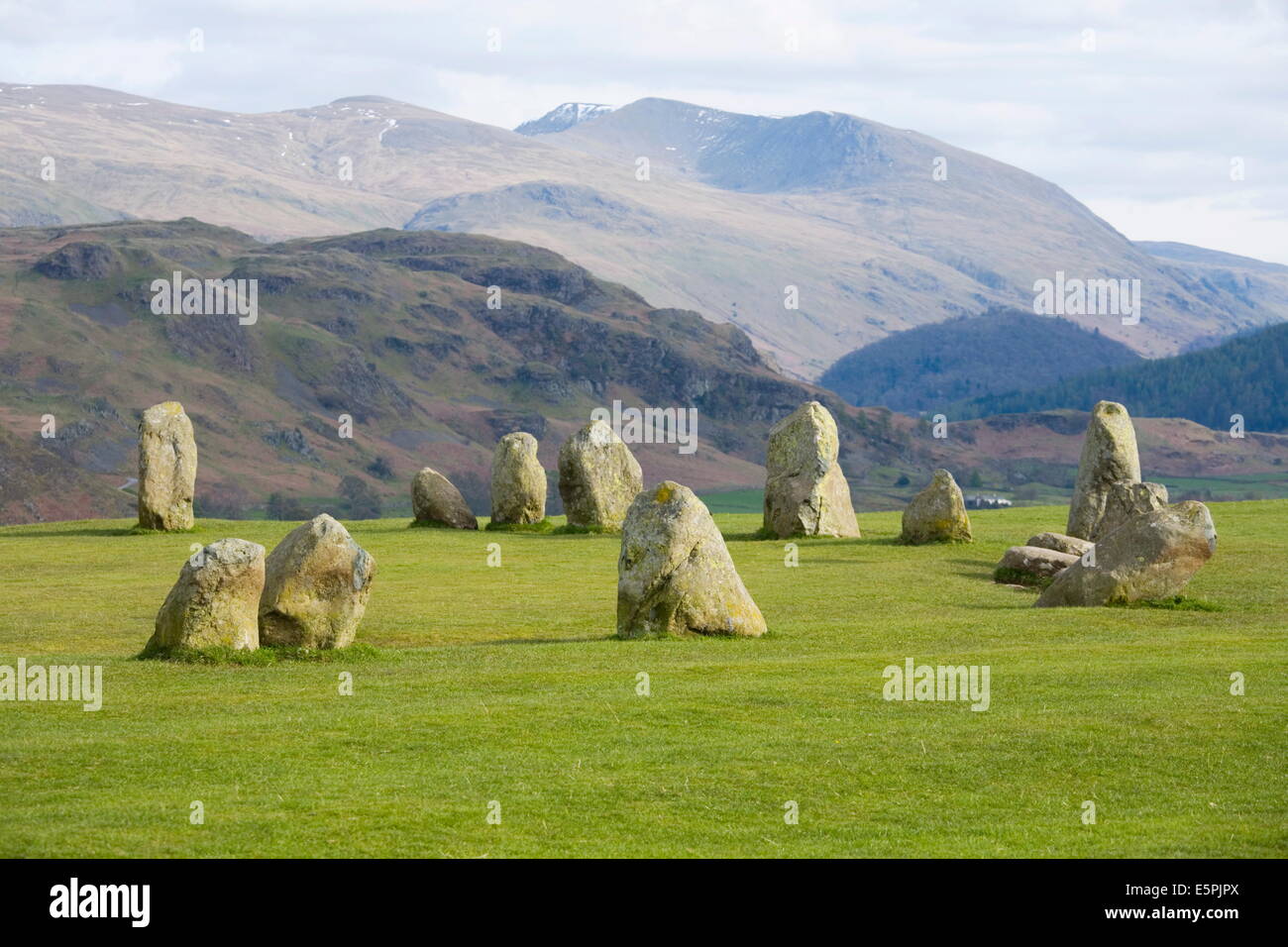 Castlerigg Stone Circle, Keswick, Lake District National Park, Cumbria, England, United Kingdom, Europe Stock Photo