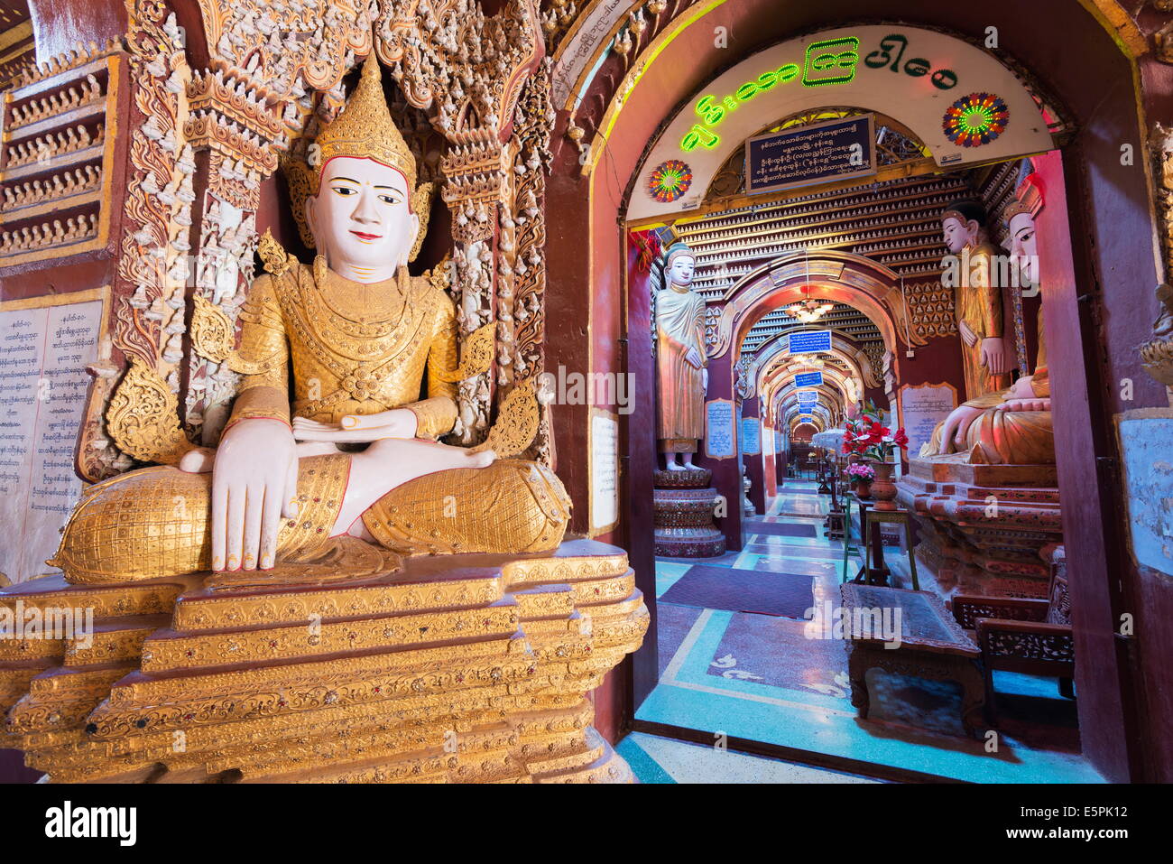 Buddha statues, Thanboddhay Paya temple, Monywa, Myanmar (Burma), Asia Stock Photo