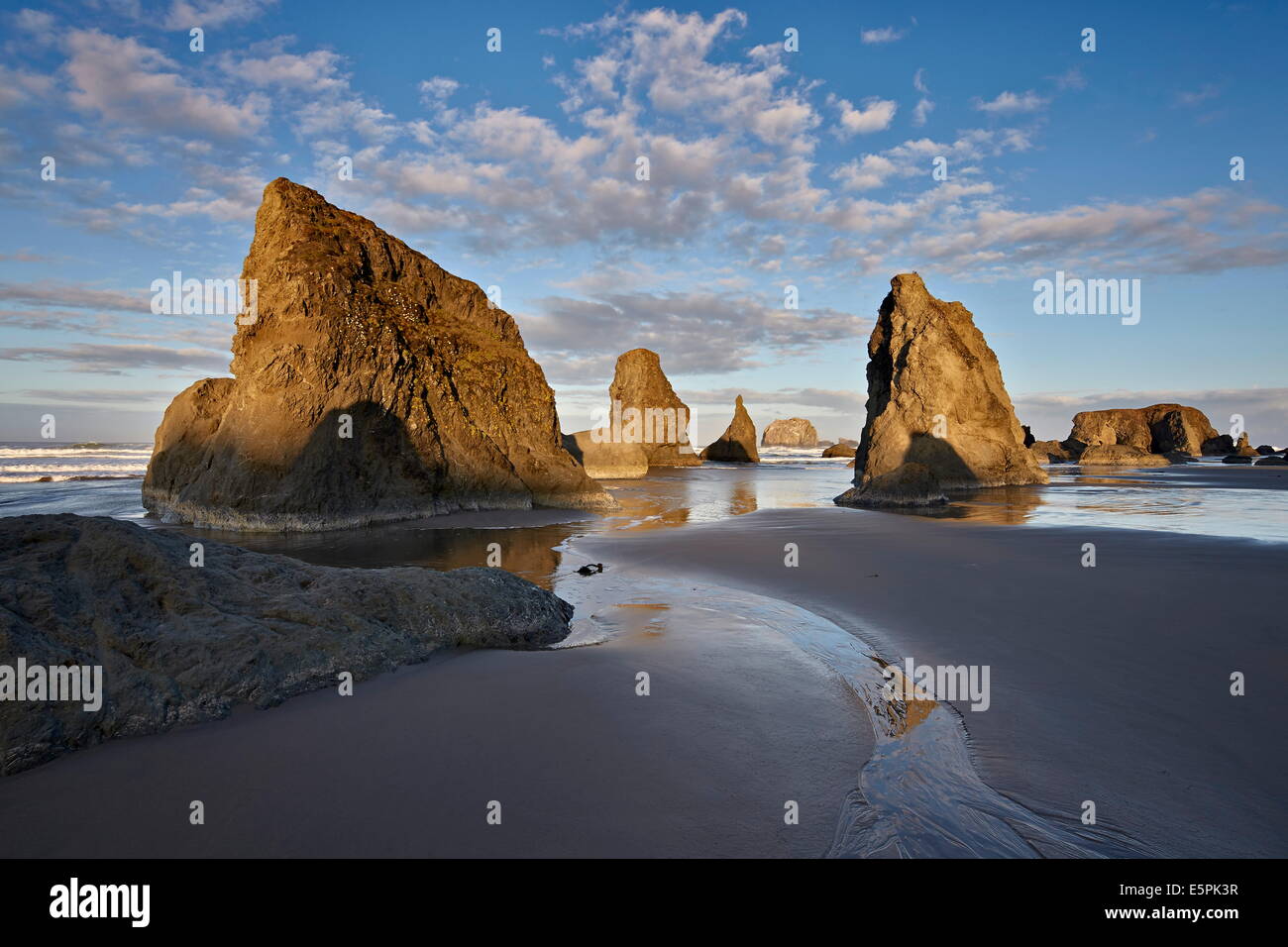 Sea stacks and clouds Bandon Beach Oregon United States of America Sea stacks and clouds Bandon Beach Oregon United States of America
