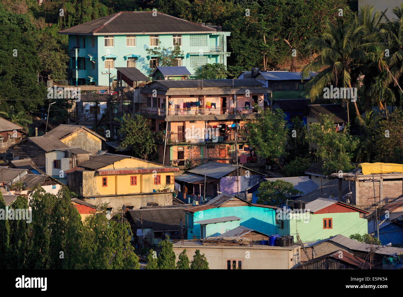Houses in Port Blair, Andaman Islands, India, Asia Stock Photo