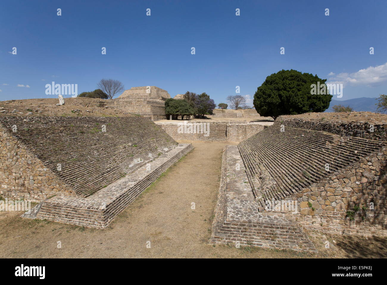 Ball Court, Monte Alban, UNESCO World Heritage Site, Oaxaca, Mexico, North America Stock Photo