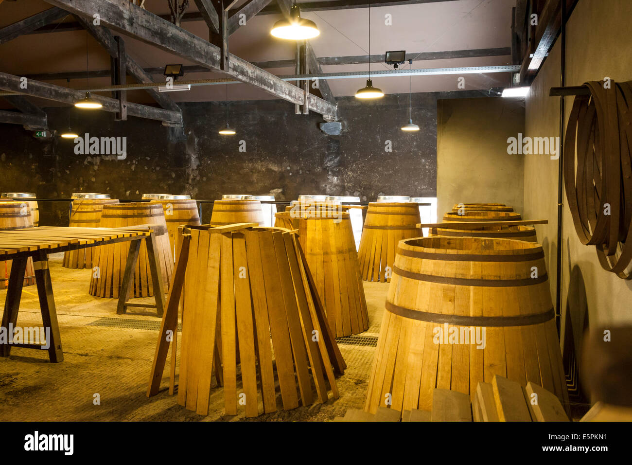 Display of making french oak barrels as part of the Hennessy tour Stock