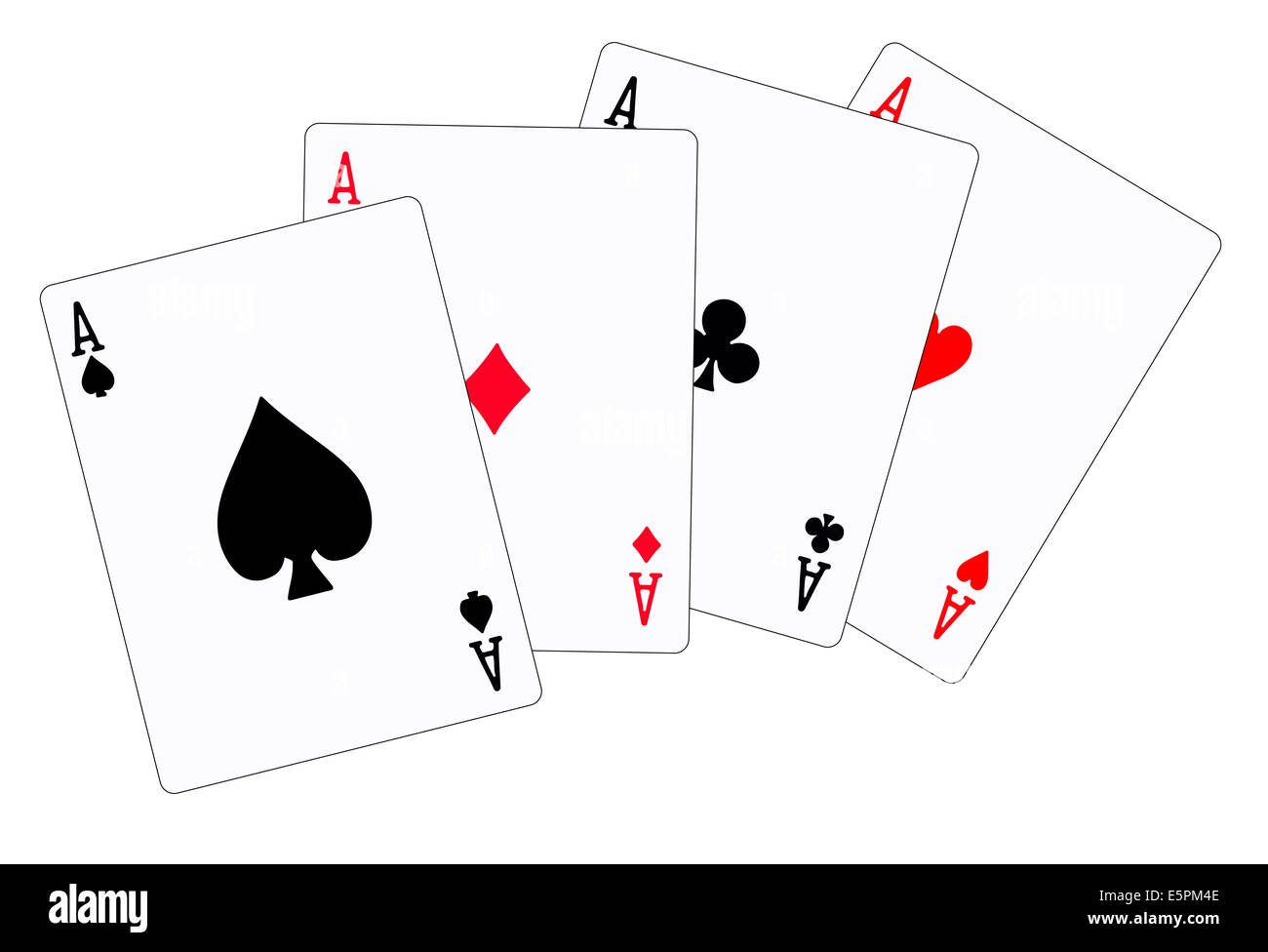 Four aces playing cards in hires stock photography and images Alamy