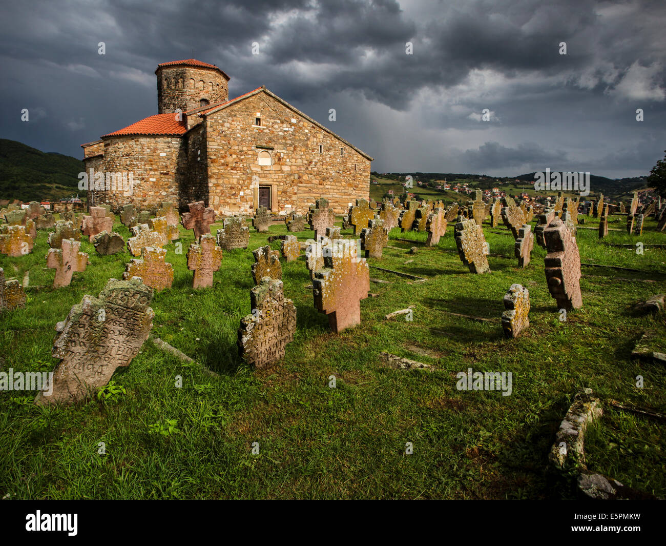 Church of St. Peter near Novi Pazar, Serbia Stock Photo
