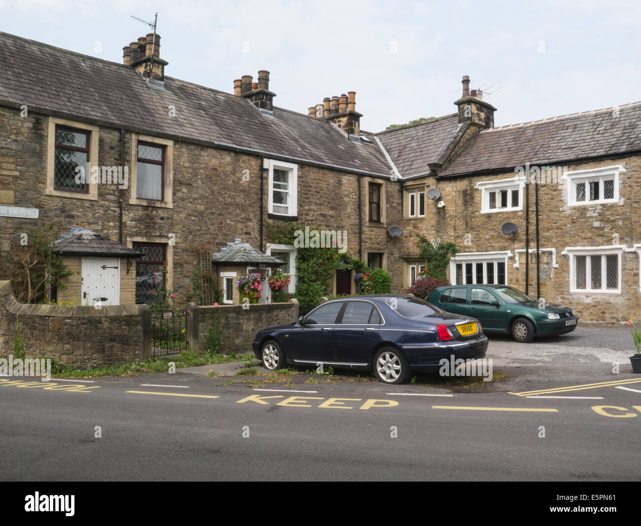 Traditional Houses The Square Whalley Village Lancashire England UK