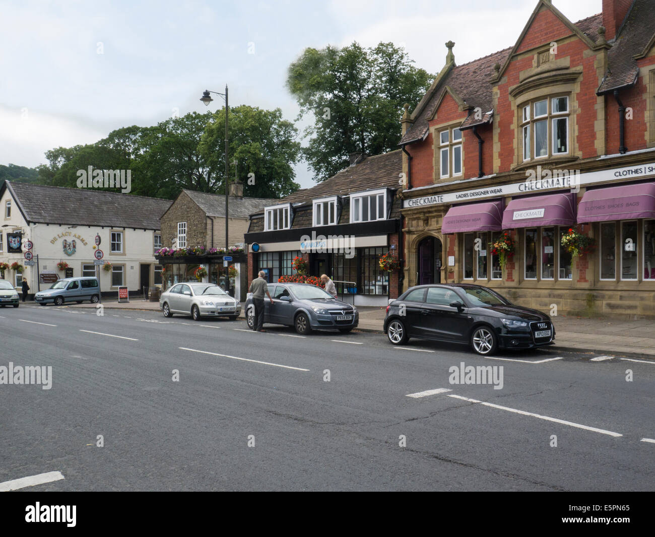 High Street Whalley village Lancashire England UK Stock Photo 72414333