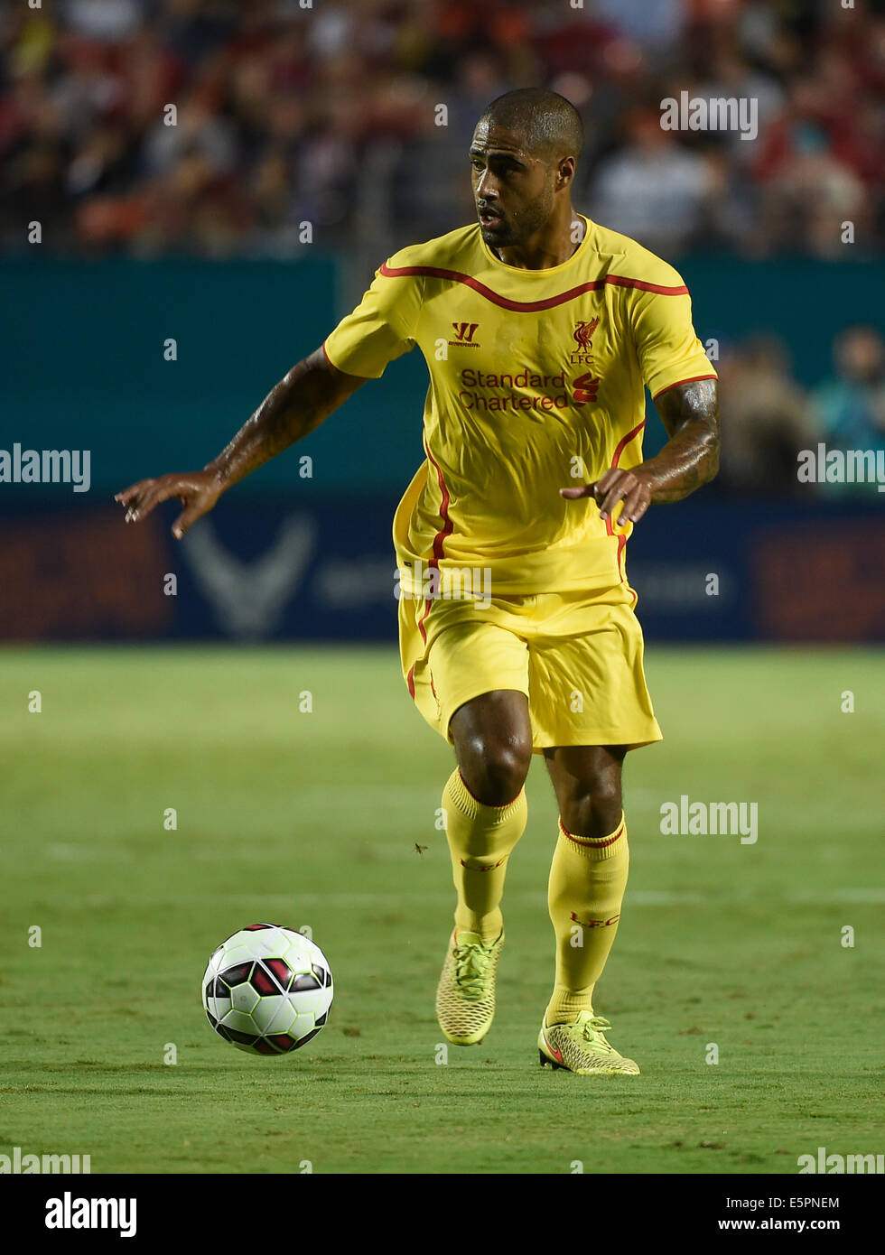 Miami, USA. 04th Aug, 2014. Guinness International Champions Cup. Manchester United versus Liverpool. Glen Johnson Credit:  Action Plus Sports/Alamy Live News Stock Photo