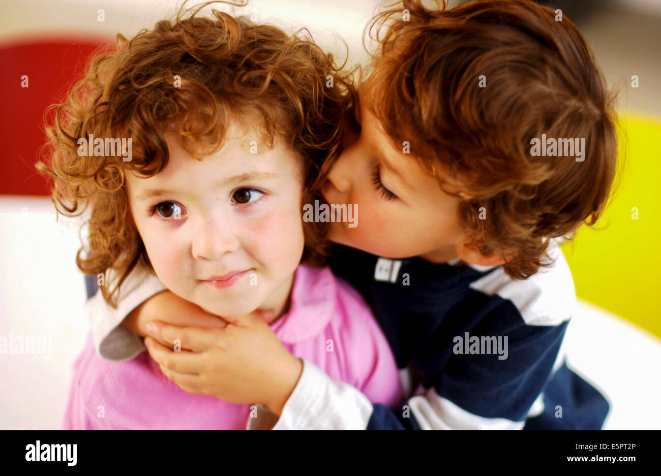 6 year old Boy With His 5 year old Sister Stock Photo Alamy