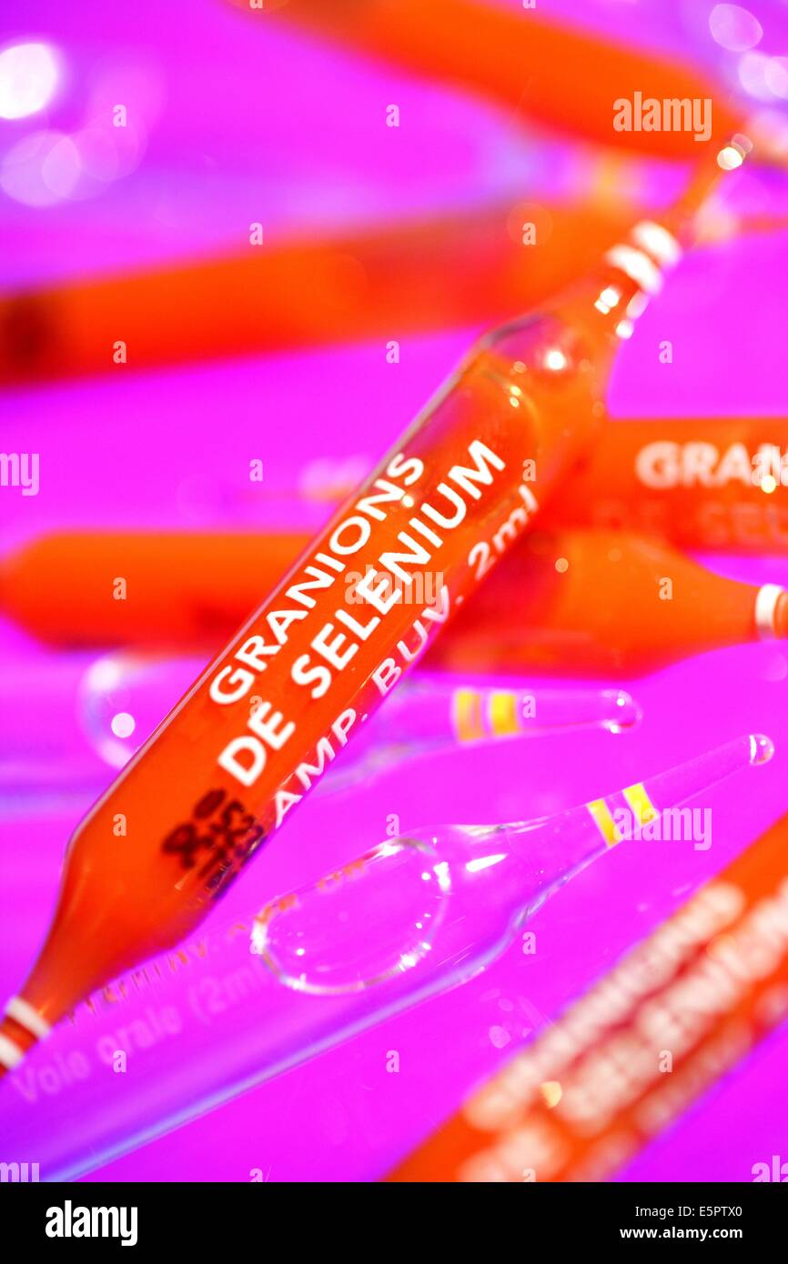Glass ampoules of selenium Stock Photo Alamy