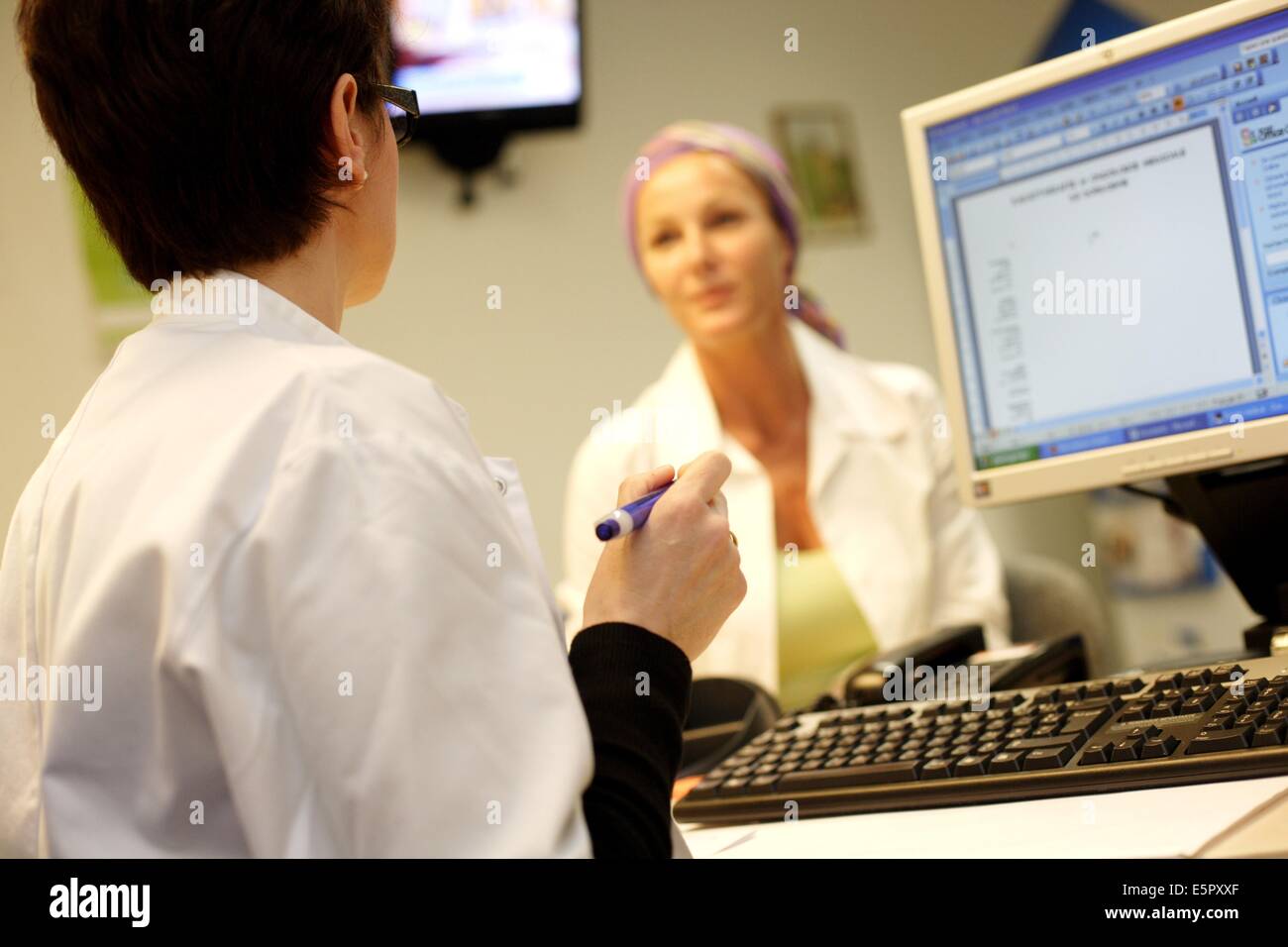 Medical secretary of the hospital oncology department Stock Photo Alamy