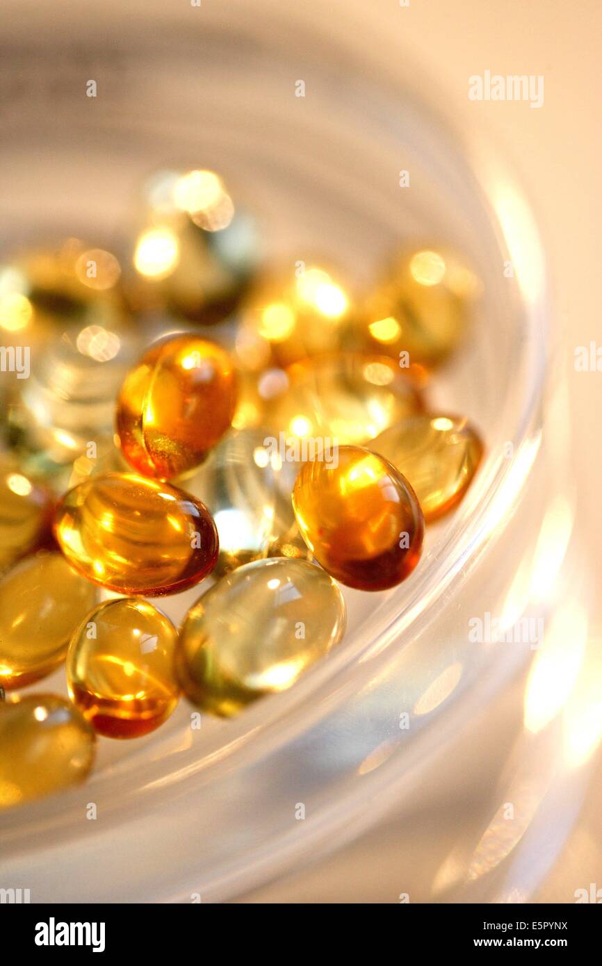 Fish oil capsules Stock Photo Alamy