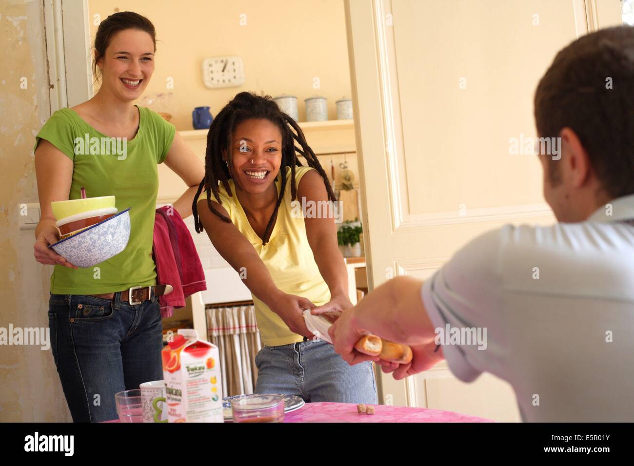 Young people, Roommate. Stock Photo