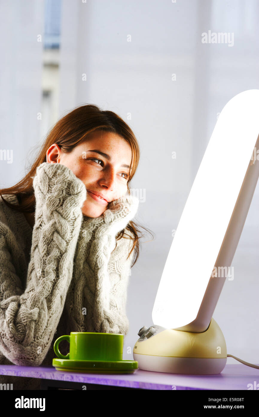 Light therapy, or phototherapy treatment of depression with light