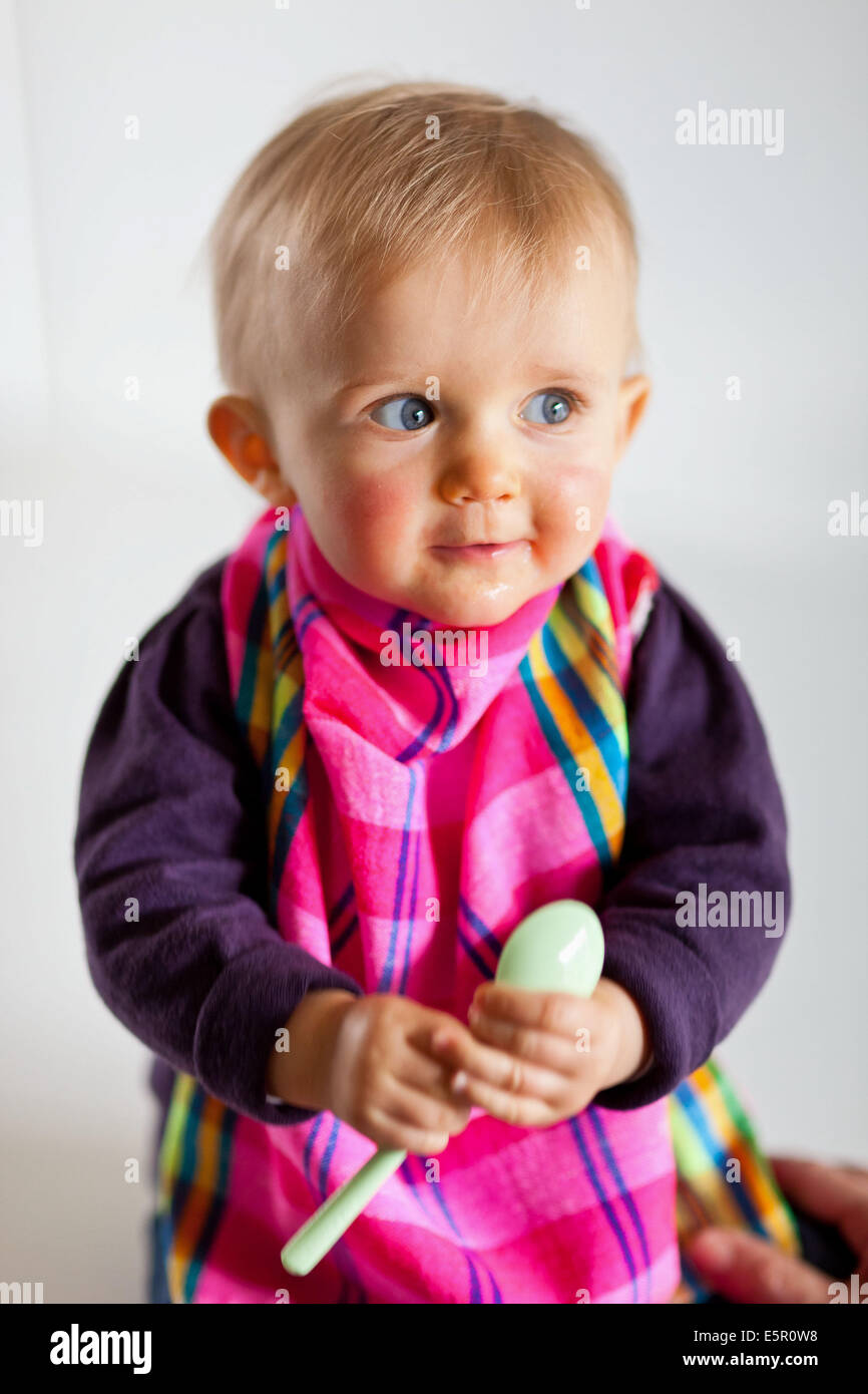 10monthold baby girl Stock Photo Alamy